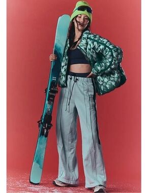 Free People movement fineline wide leg sweatpants in mint momentum